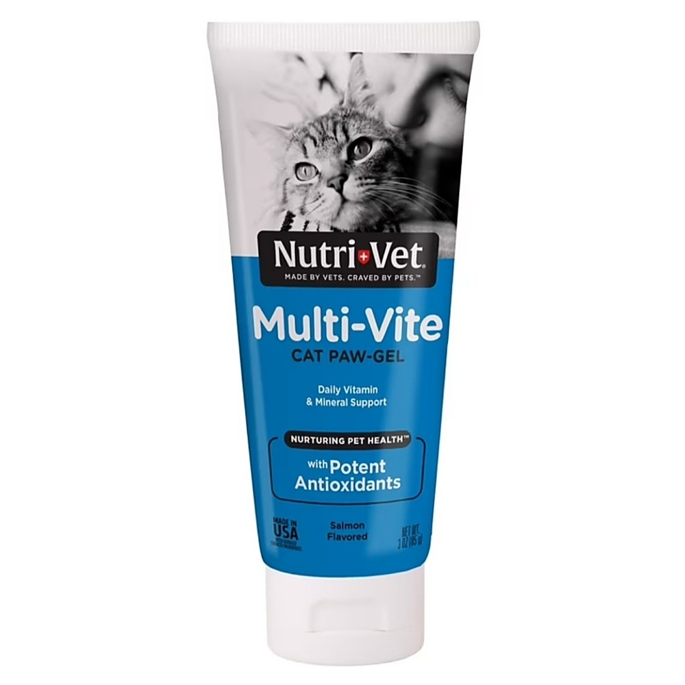 Nutri-Vet Multi-Vite Salmon Flavored Gel Multivitamin for Cats, 3-oz